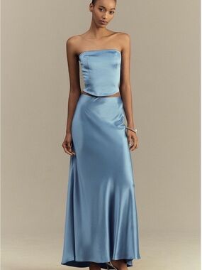 Mare Mare Evie Strapless Satin Set | Top & Elegant Skirt Set from Anthropologie
